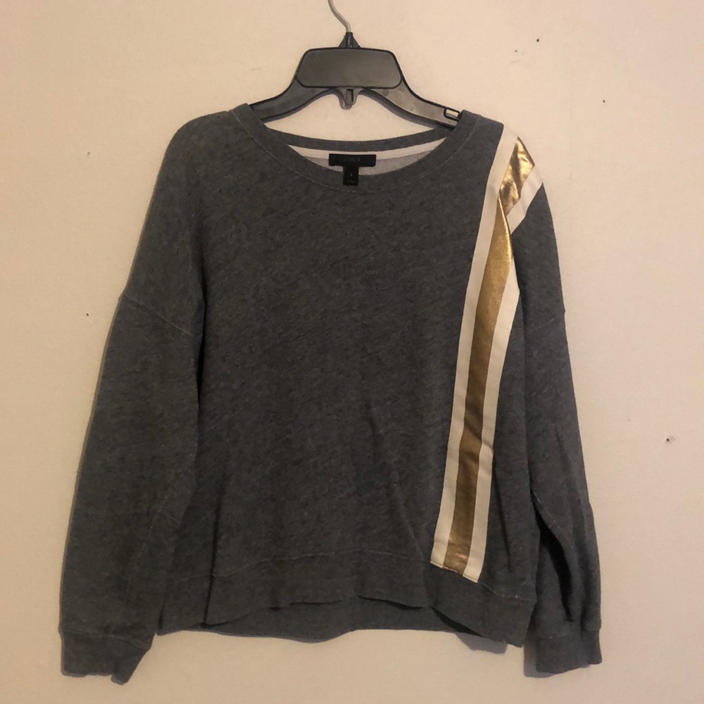 J Crew Tuxedo Stripe Sweatshirt